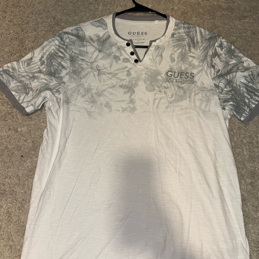 Guess Two-Tone Gray and White Top